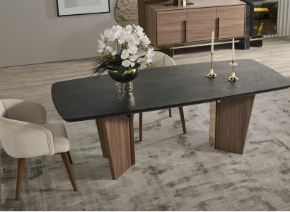 Table with 6 chairs 7-piece dining room wooden table dining room set group new design